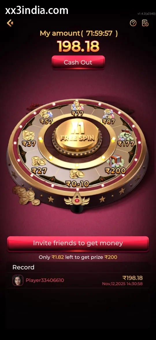XX3 mobile screenshot 1 for XX3 Bonus and Rewards Screenshots